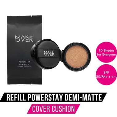 MAKE OVER Refill Powerstay Demi-Matte Cover Cushion 15g - N10 Marble - BB Cushion Waterproof - BB Cu