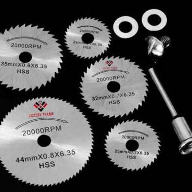 Mata Bor Gergaji Mini Grinder Potong HSS | Mata Gergaji set 6 pcs PVC 100 % ORIGINAL Multicolor