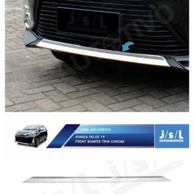 list bumper depan bawah avanza veloz 2019 chrome jsl crome