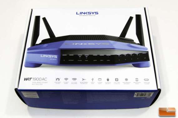 Linksys WRT1900AC Dual-Band Gigabit Wi-Fi Router Biru Hitam 2.4GHz/5GHz 1300+600Mbps