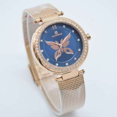 BERGARANSI 100% Jam Tangan Wanita NAVIFORCE ORIGINAL Strap Stainless Steel Water Resistance AF3457 T