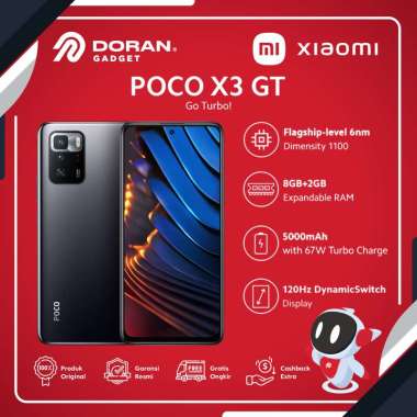 Xiaomi POCO X3 GT 8/256GB NFC 6.6” Layar Smartphone Android HP Stargaze Black
