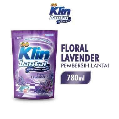 Promo Harga So Klin Pembersih Lantai Ungu Floral Lavender 780 ml - Blibli
