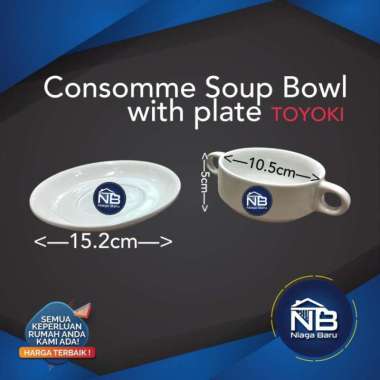 MANGKOK ZUPPA SOUP MANGKOK Keramik ASPARAGUS TOYOKI Consomme Soup Bowl