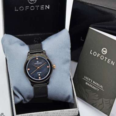 BERGARANSI 100% Jam Tangan Wanita LOFOTEN ORIGINAL Strap Rantai Pasir Steel Tanggal Aktif Water Resi