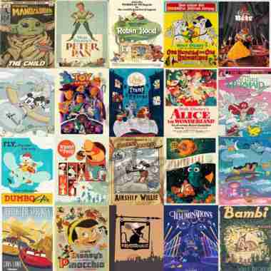 Poster Aesthetic Collage Wall - Disney Vintage
