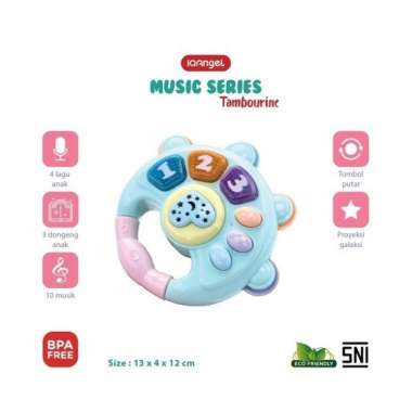 IQ Angel Tambourine Toys - Blue