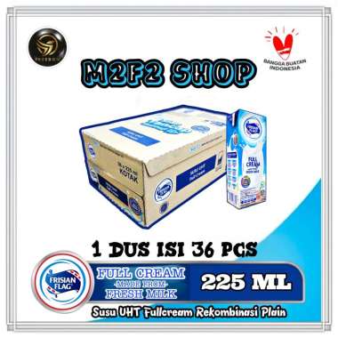 Susu Bendera Frisian Flag Purefarm UHT Full Cream - 225 ml (Kemasan Karton)