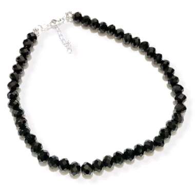 Tiffany Crystal Choker Necklace Kalung Diamond Crystal Black