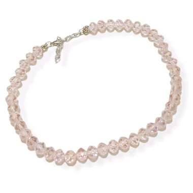 Tiffany Crystal Choker Necklace Kalung Diamond Crystal Pink
