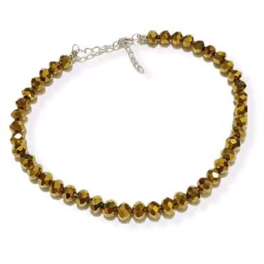 Tiffany Crystal Choker Necklace Kalung Diamond Crystal Gold