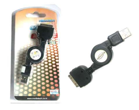 Kabel usb to Ipod MCS -010 Retracable USB TO iPod/4G/4S - 66917