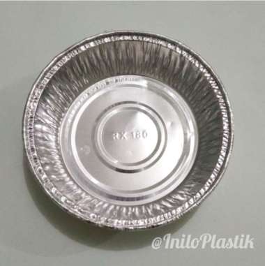 IniLo Pack Alumunium Foil Tray RX-180 / Aluminium RX-180 RX 180 Bulat piring [25pcs]