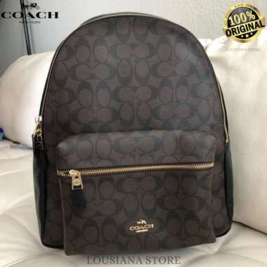 Tas COACH Backpack Signature Brown 
