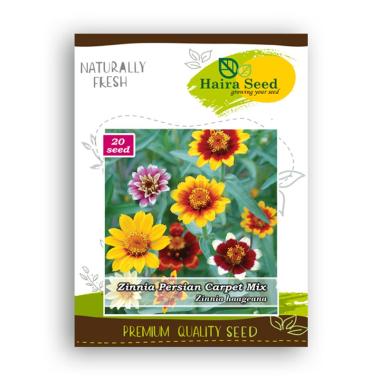 Haira Seed Zinnia Persian Carpet Mix Benih Bibit Bunga