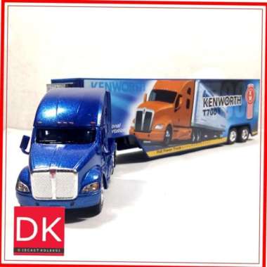 Miniatur Truck Kenworth T700 With Container BIRU - Truck Gandeng