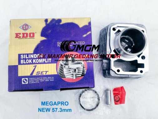 CYLINDER SILINDER BLOK STANDART & PISTON KIT MEGAPRO NEW EDO Silver