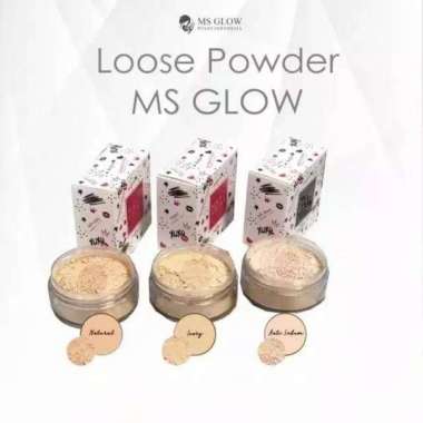 loose powder ms glow / bedak tabur ms glow / ivory / natural / oily Natural
