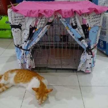 Kerodong Kandang Kucing - Tirai Kandang Kucing 60X40Cm