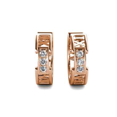 Roman Clip Earrings - Anting Crystal by Her Jewellery - Rose Gold