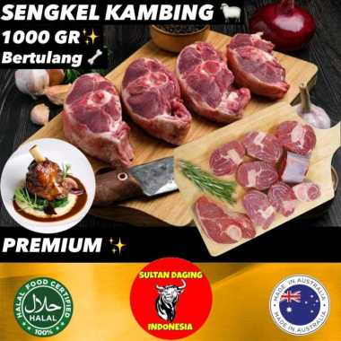 SENGKEL KAMBING SEGAR PREMIUM 500 GRAM IMPORT AUSTRALIA/ DAGING LAMB SHANK/SENGKEL KAMBING SHANK/SEN