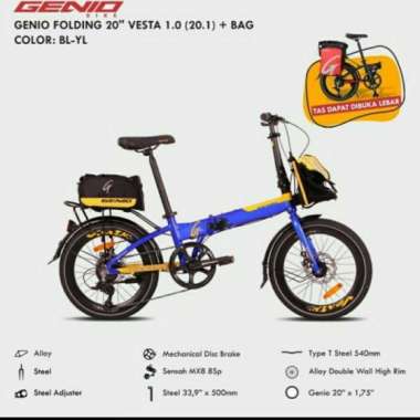 Sepeda Lipat 20 inch Genio Vesta 1.0 by United