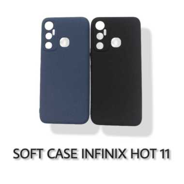 Soft Case INFINIX HOT 11 Sandstone Ultra Thin Matte Casing Handphone INFINIX HOT 11 Hitam