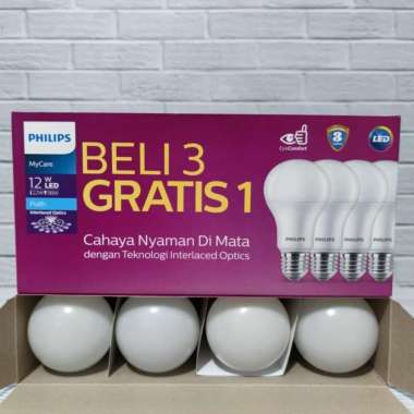 Paket Isi 4 Promo Lampu Led Philips 12w Mycare Multipack Led 12 Watt