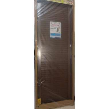 pintu kamar mandi baja premium minimalis motif full panel Coklat