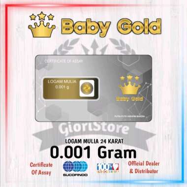 BabyGold 0.001 Gram Logam Mulia Emas Mini 24k