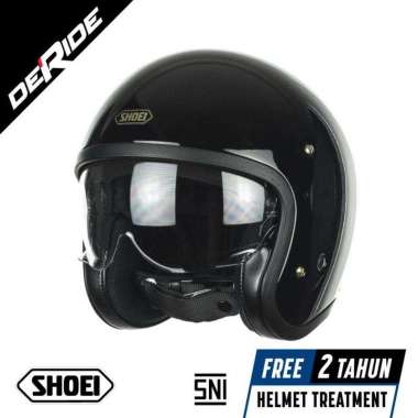 Helm SHOEI J.O BLACK Half Face SNI - Black