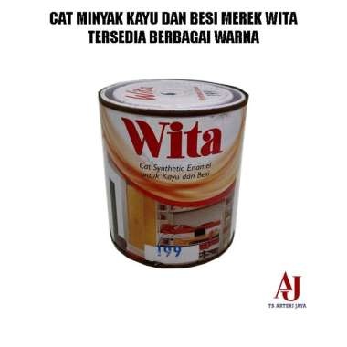 Cat Minyak Cat Besi Cat Kayu 1 KG Cat Synthetic Enamel Wita Cat Promo Hitam Doff