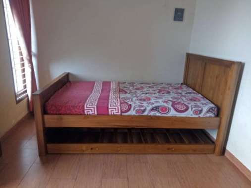 Tempat Tidur Jati Sorong/Dipan Minimalis/Ranjang Jati/Dipan Minimalis