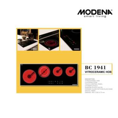 MODENA KOMPOR TANAM ELECTRIC VITROCERAMIC HOB 4TUNGKU BC1941