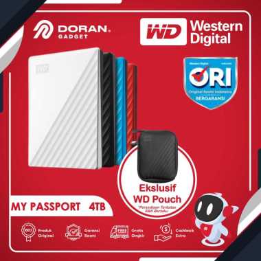 WD My Passport 4TB New - HD HDD / Hardisk 4 TB / Harddisk External 2.5" Putih