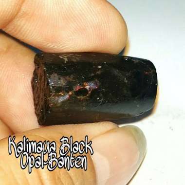 BAHAN BATU NATURAL KALIMAYA BLACK OPAL BANTEN ASLI