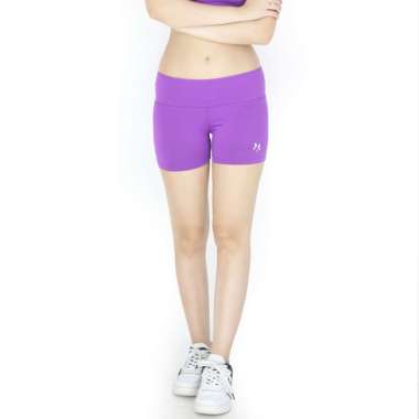Lasona Women Sportswear Celana Olahraga Hotpant Wanita HP-669-HE M Purple