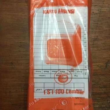 KARTU ABSENSI MANUAL ORANGE 100 Polos