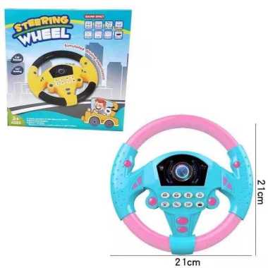 FG Mainan Anak Setir Setiran Mobil / Steering Wheel / Mainan Stir Anak STEERING BIRU-PINK