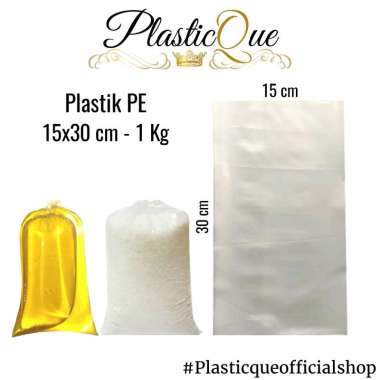 Kantong Plastik PE 15x30 CM 1 KG 200 Gram 15x30CM 1KG 200Gram Tahan Minyak Santan Gula Es Batu Kuah 