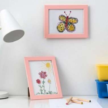 Bingkai Frame Foto Dinding/Standing Ukuran 13x18cm (5R) Original_Pink