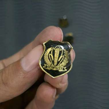 pin kerah Kewenangan Satpam Hitam | pin kerah Baju Belakang Paku| pin Paku Logo Army