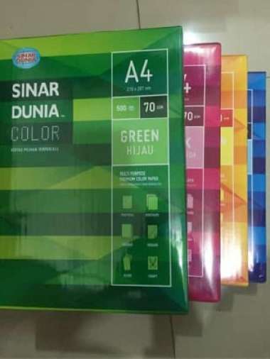 Kertas HVS Warna A4 Sinar Dunia Hijau