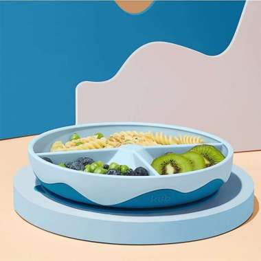 Kub Baby Silicone Suction Plate - Blue