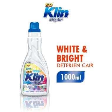 Promo Harga So Klin Liquid Detergent Power Clean Action White & Bright 1000 ml - Blibli