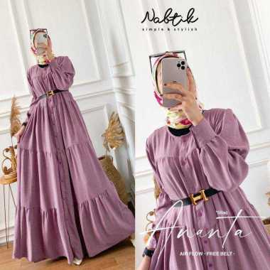 Ananta Gamis -Gamis Susun Crinkle Airflow Premium Lengan Panjang Baju Wanita Muslim Kekinian LD 110 
