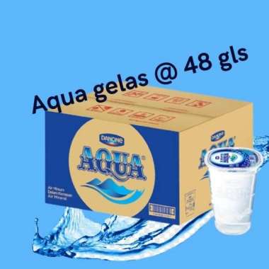 AQUA GELAS AIR MINERAL 220 ML [ 1 dus @ 48 Cup ]