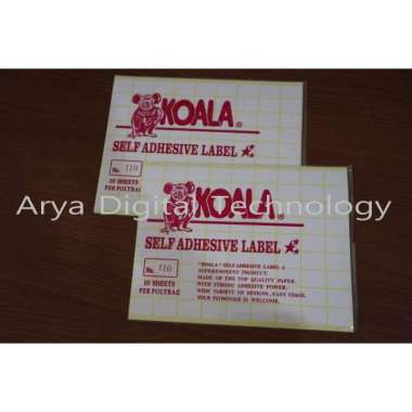 Kertas Sticker Label Koala No 110 Kertas Stiker Tempel