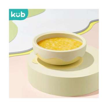 Kub Baby Silicone Suction Bowl - Yellow