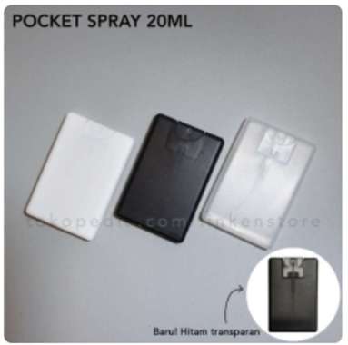 Botol Spray Pocket Card 20ml Plastik untuk Hand Sanitizer Parfum Transparan